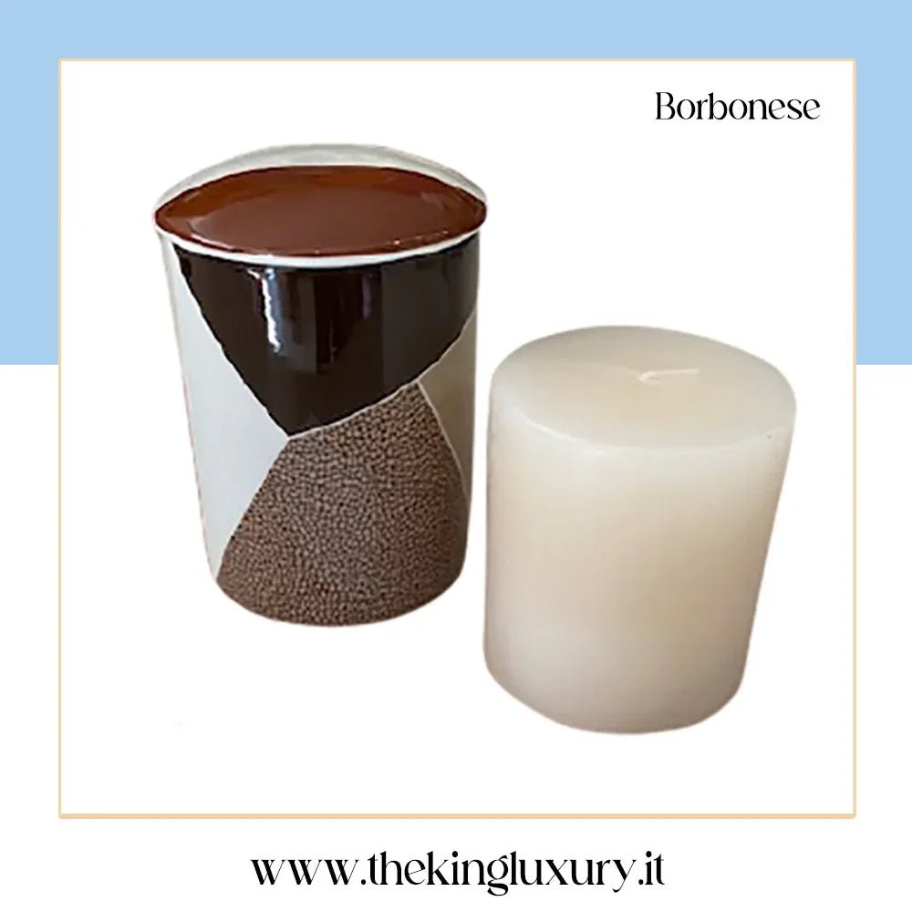 Portacandela Borbonese Trilogy Porcellana - The King Luxury