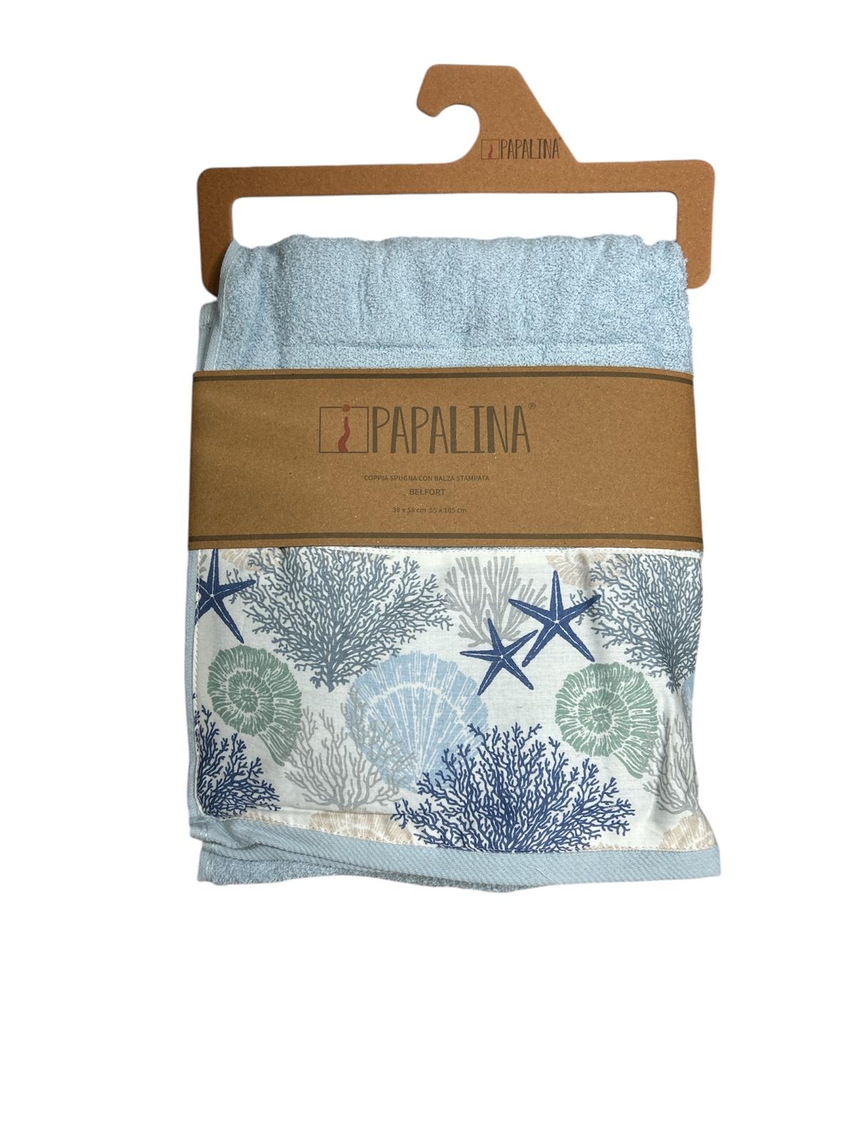 Set Asciugamani 1+1 Papalina Belfort  Spugna di Cotone