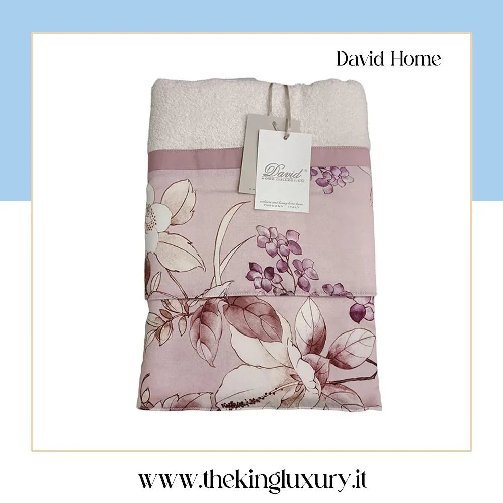 Set Asciugamani 1+1 David Flowers Spugna di Cotone - The King Luxury