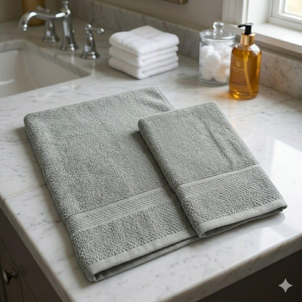 Set Asciugamani 1+1 Maestri Cotonieri Eternity Spugna di Cotone - The King Luxury