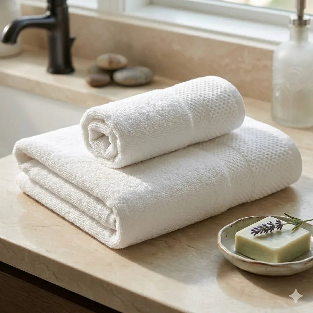 Set Asciugamani 1+1 Maestri Cotonieri Eternity Spugna di Cotone - The King Luxury