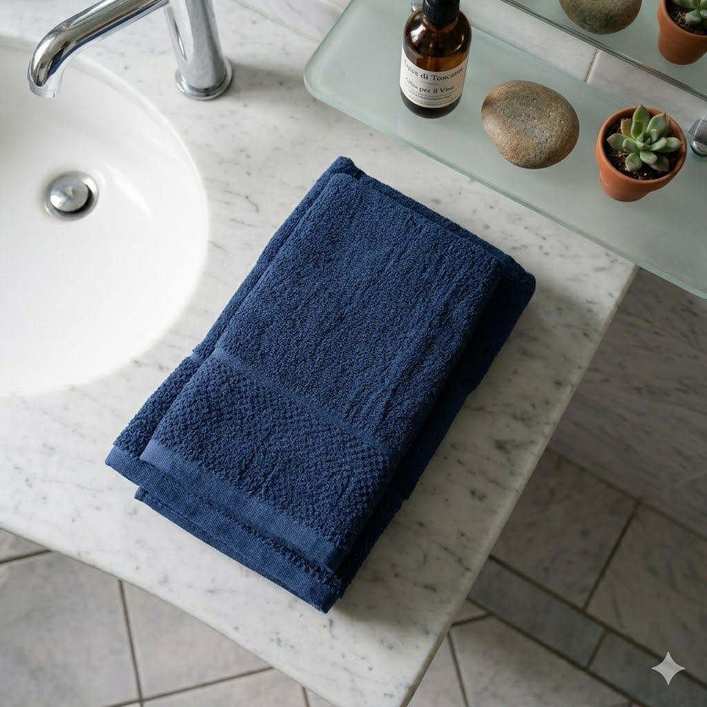 Set Asciugamani 1+1 Maestri Cotonieri Eternity Spugna di Cotone - The King Luxury