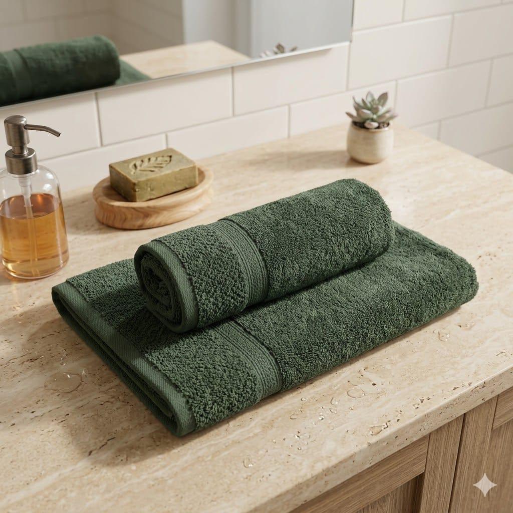 Set Asciugamani 1+1 Maestri Cotonieri Eternity Spugna di Cotone - The King Luxury