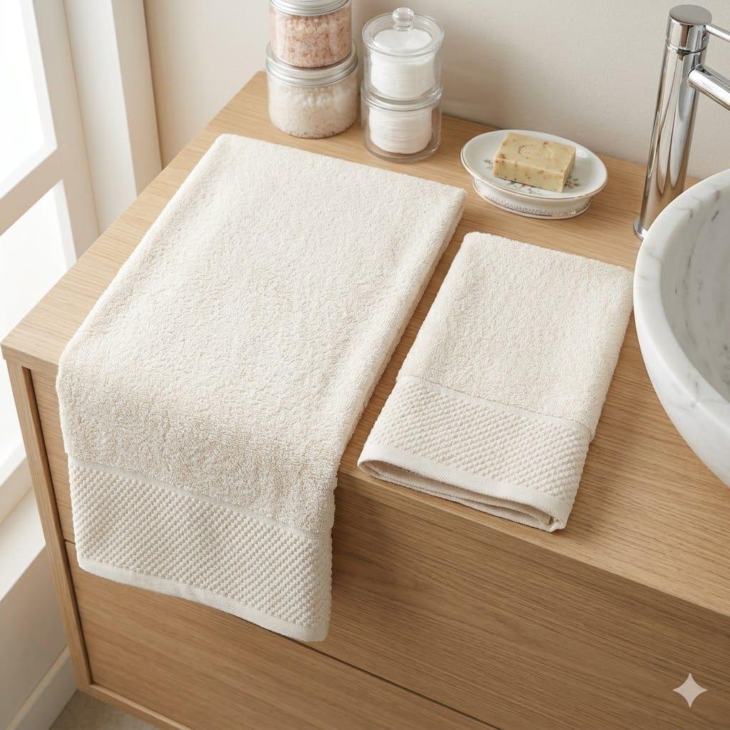 Set Asciugamani 1+1 Maestri Cotonieri Eternity Spugna di Cotone - The King Luxury