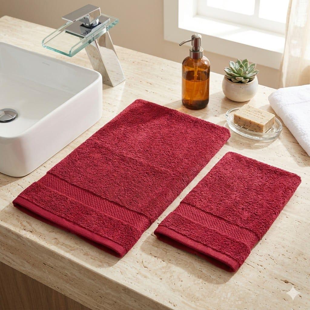 Set Asciugamani 1+1 Maestri Cotonieri Eternity Spugna di Cotone - The King Luxury