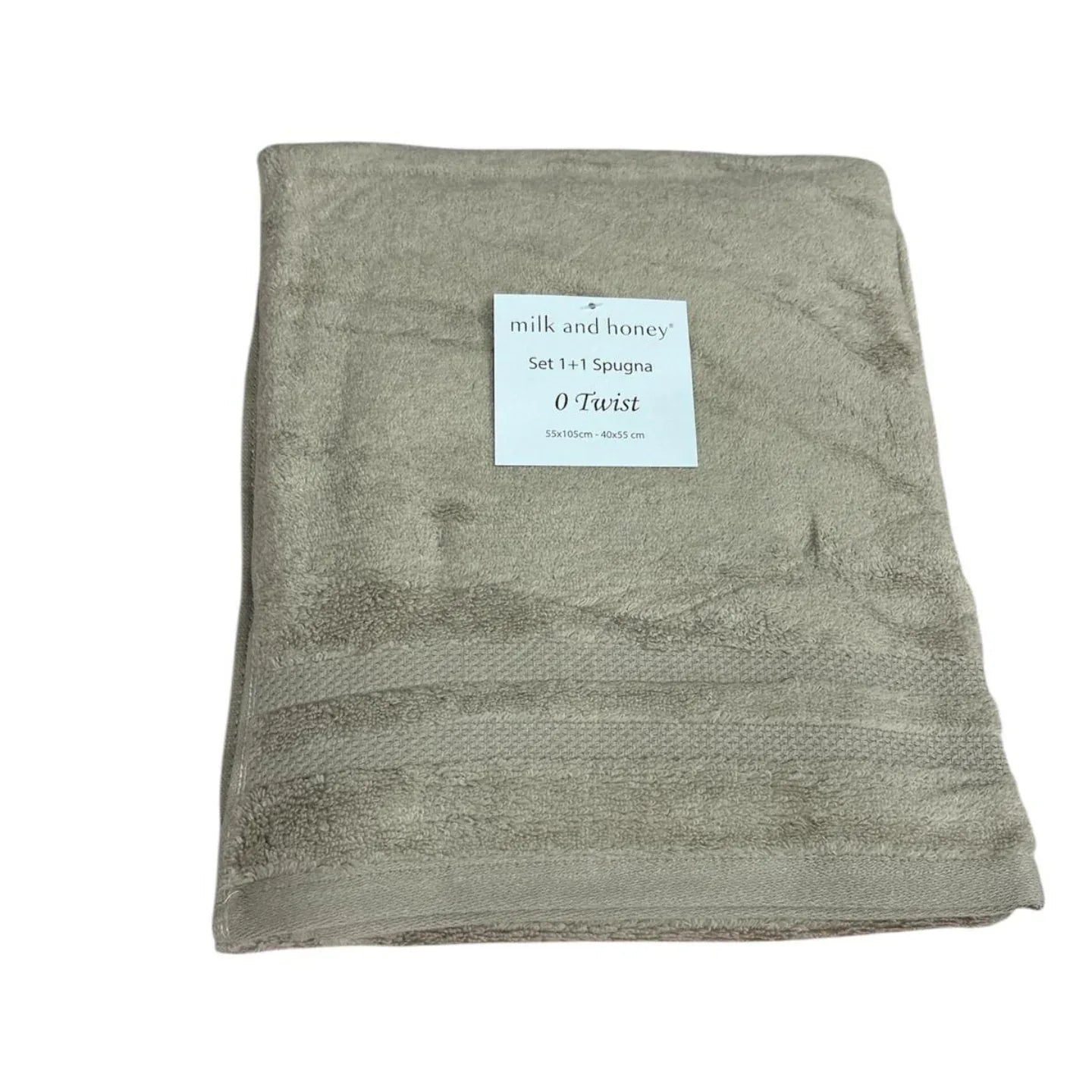 Set Asciugamani 1+1 Milk and Honey Twist in Spugna di Cotone – Made in Italy - The King Luxury