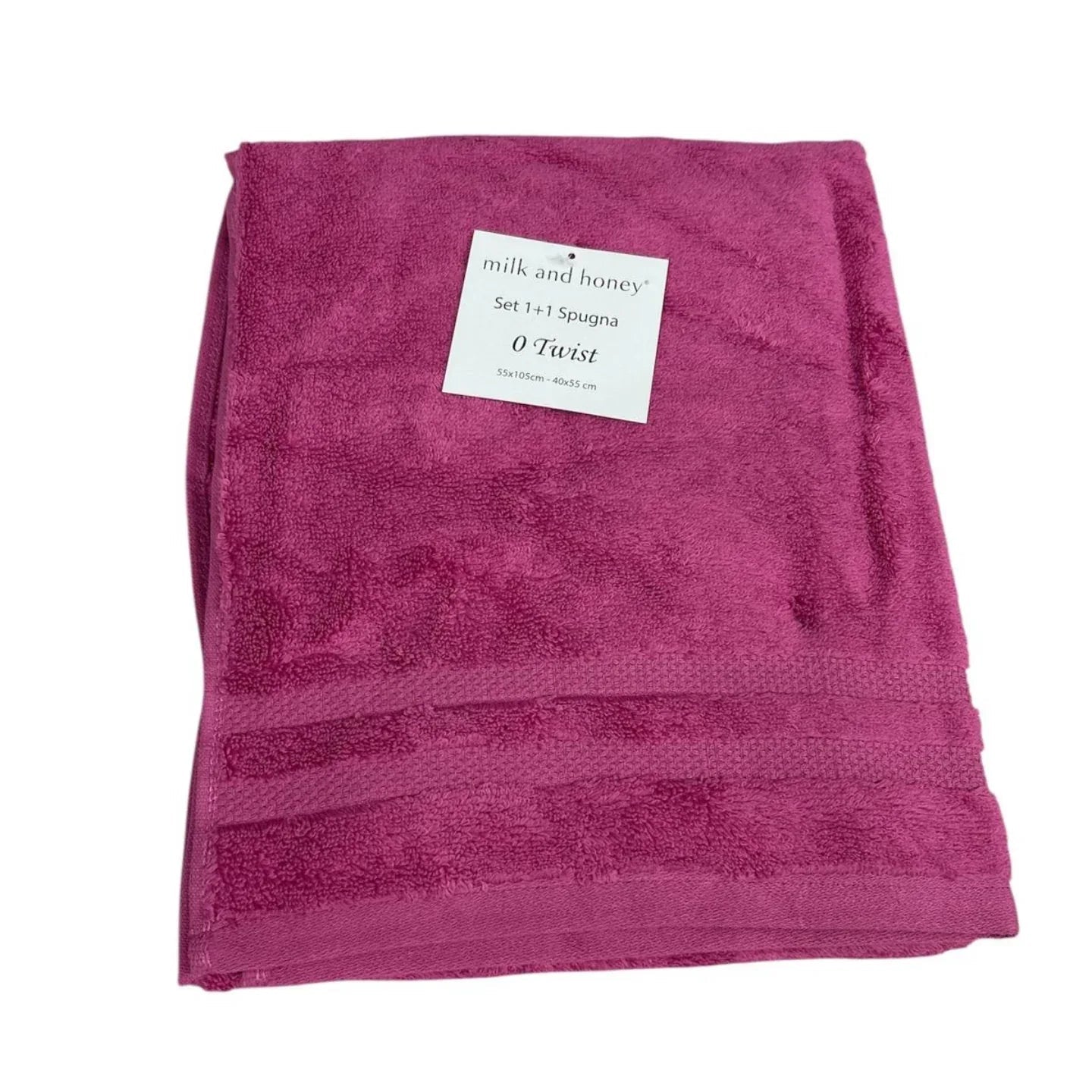 Set Asciugamani 1+1 Milk and Honey Twist in Spugna di Cotone – Made in Italy - The King Luxury