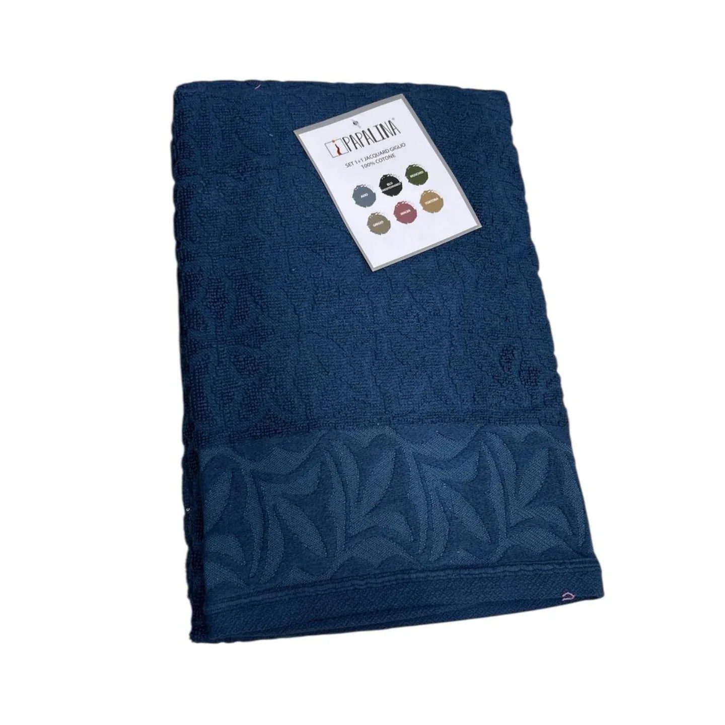 Set Asciugamani 1+1 Papalina Giglio in Spugna di Cotone – Made in Italy - The King Luxury