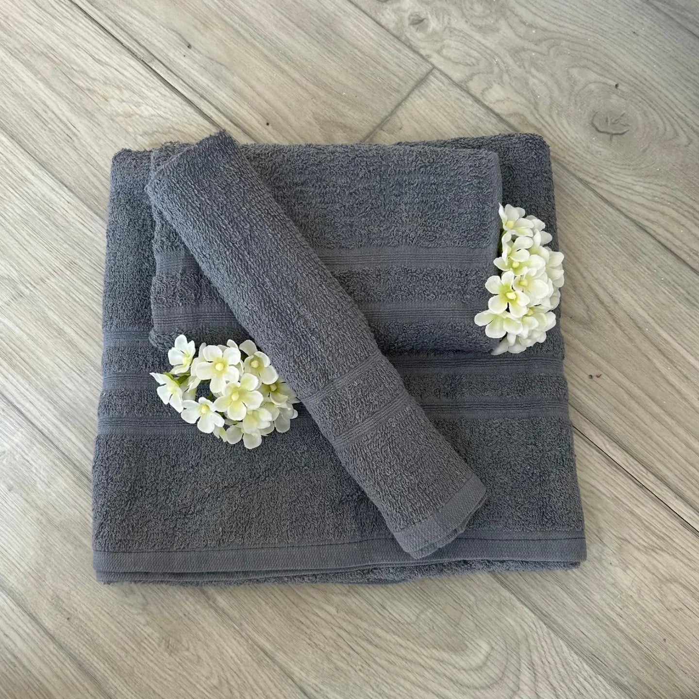 Set asciugamani 3 pz Suprema Dominique Spugna di Cotone - The King Luxury