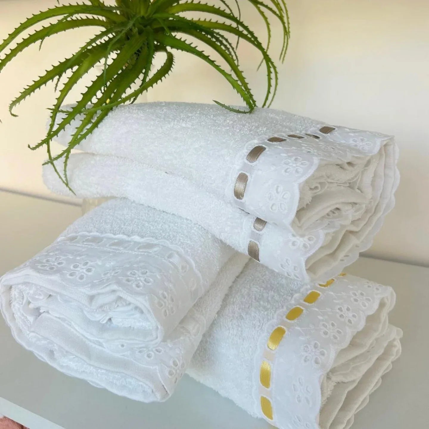 Set Asciugamani 3+3 Alexander Tuscany Home San Gallo – 100% Spugna di Cotone - The King Luxury