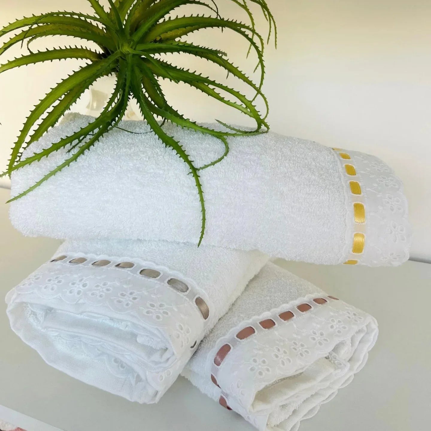 Set Asciugamani 3+3 Alexander Tuscany Home San Gallo – 100% Spugna di Cotone - The King Luxury