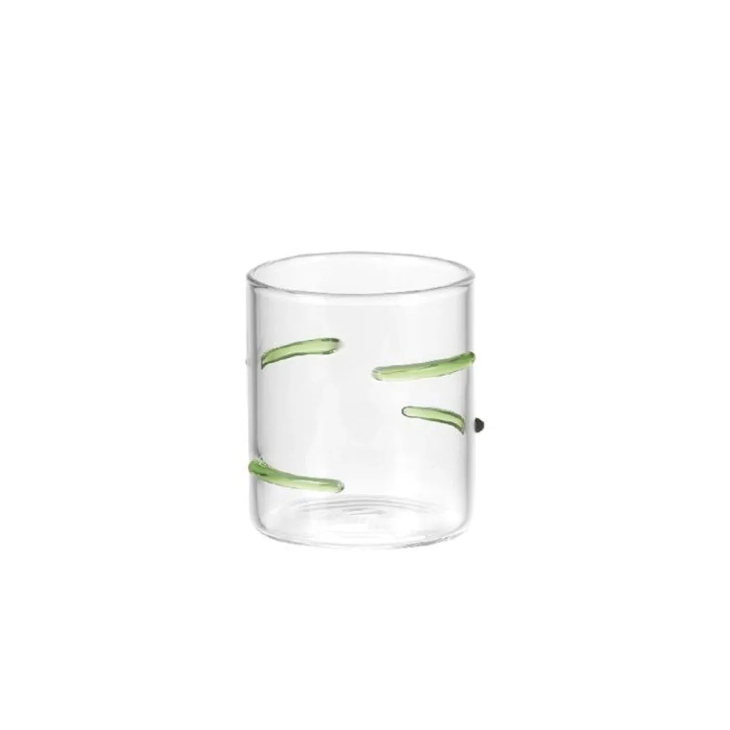 Set Liquorini 4 pz Evviva 6130 – Lignes in Vetro Trasparente con Dettagli Verdi - The King Luxury