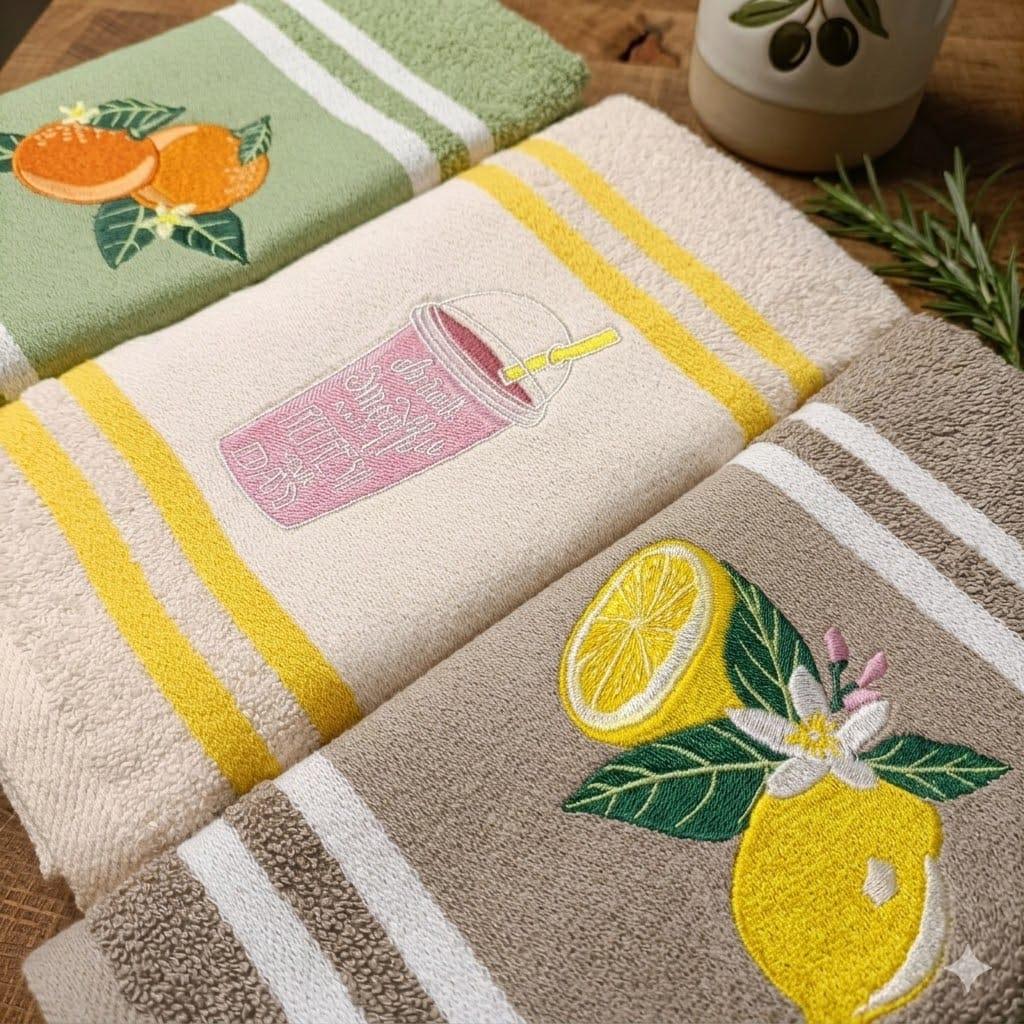 Strofinacci Maestri Cotonieri Agrumi 50x70 cm Cotone - The King Luxury