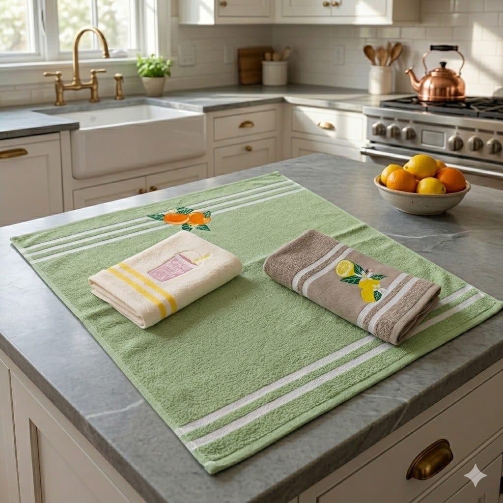 Strofinacci Maestri Cotonieri Agrumi 50x70 cm Cotone - The King Luxury