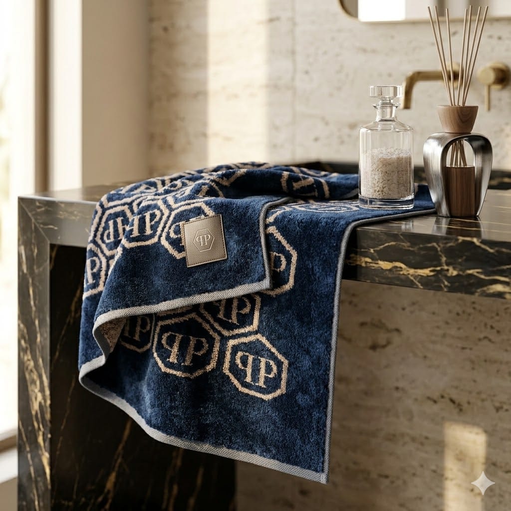 Telo Philipp Plein Pattern Spugna di Cotone - The King Luxury