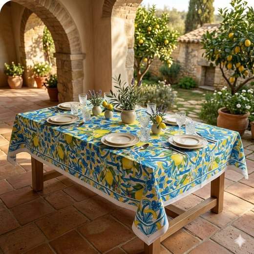 Tovaglia da Tavola Mae' Via Roma 60 Freshness X12 Microresinato - The King Luxury