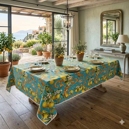 Tovaglia da Tavola Mae' Via Roma 60 Freshness X18 Microresinato - The King Luxury