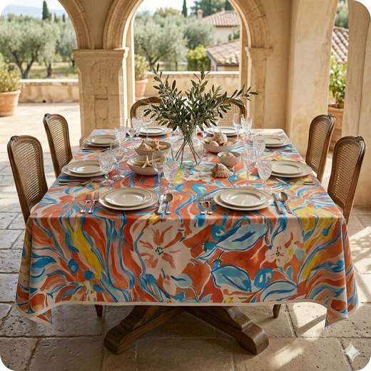 Tovaglia da Tavola Mae' Via Roma 60 Freshness X18 Microresinato - The King Luxury