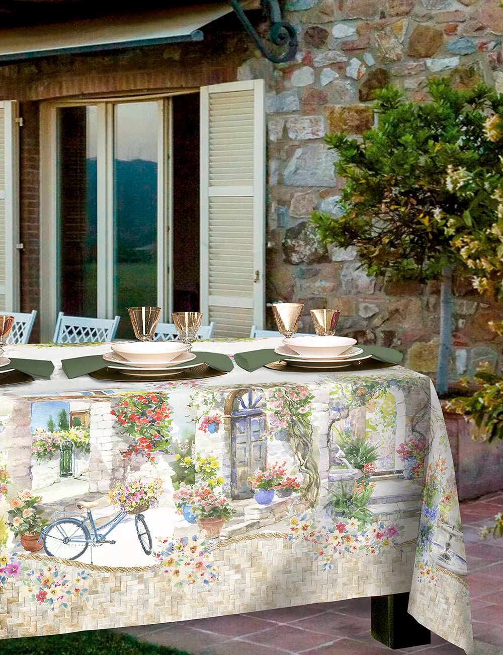 Tovaglia da Tavola Tessitura Randi Borghetto X12 Cotone - The King Luxury