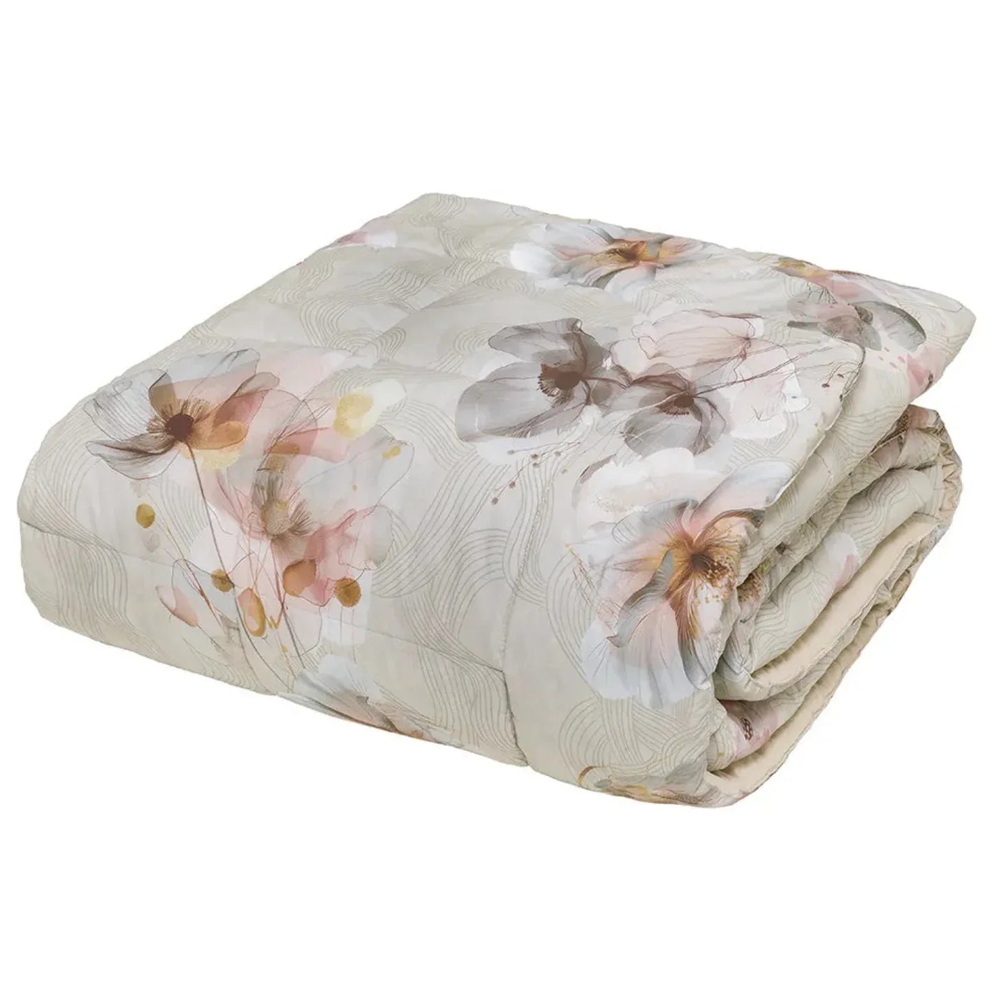 Trapunta Matrimoniale Blossom Double - Face in Percalle 200TC Riciclato – Tessitura Randi - The King Luxury
