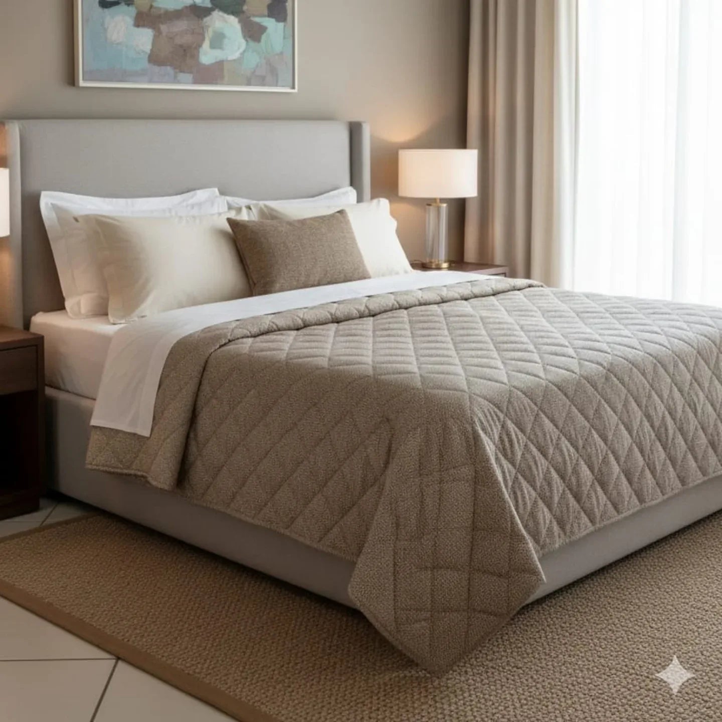 Trapuntino matrimoniale Borbonese Oplà Matrimoniale Raso di Cotone - The King Luxury