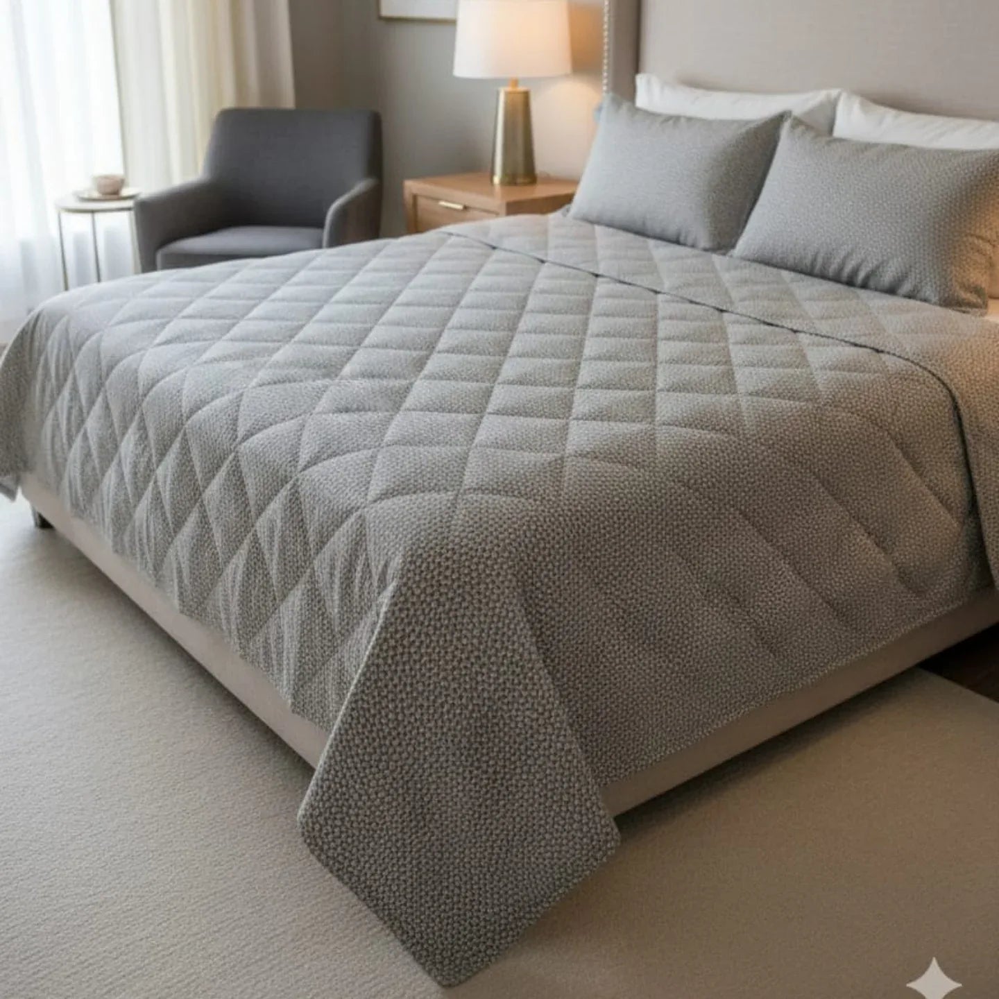 Trapuntino matrimoniale Borbonese Oplà Matrimoniale Raso di Cotone - The King Luxury