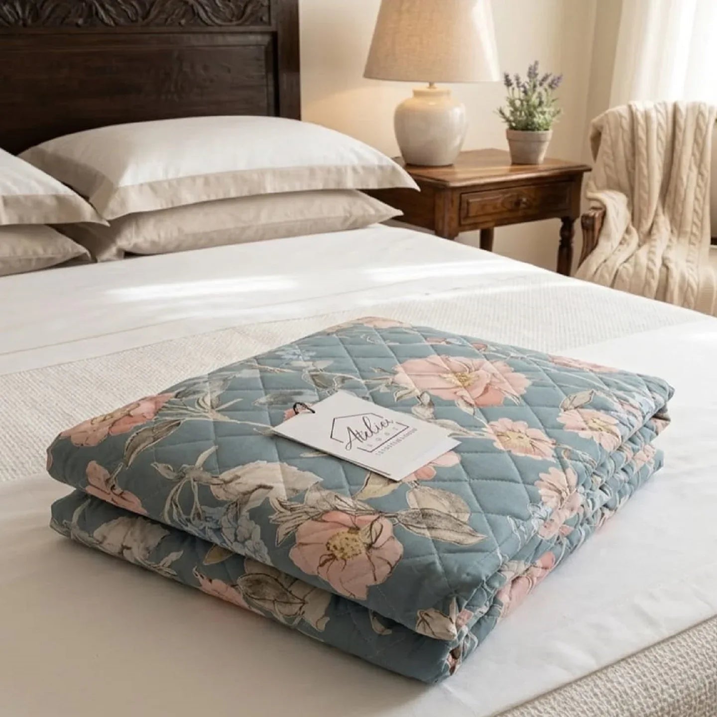 Trapuntino matrimoniale Tessitura Randi Atelier 38 Matrimoniale Percalle di Cotone - The King Luxury