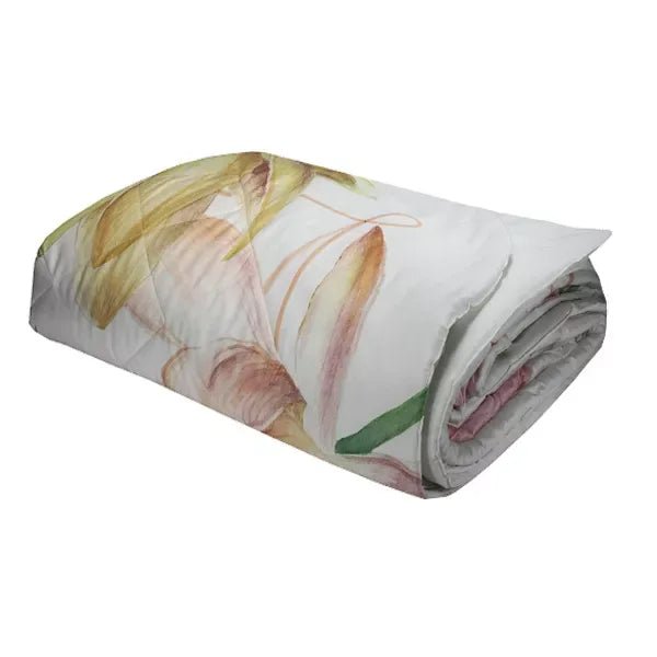 Trapuntino matrimoniale Tessitura Randi Fior Di Loto Matrimoniale Raso di Cotone - The King Luxury