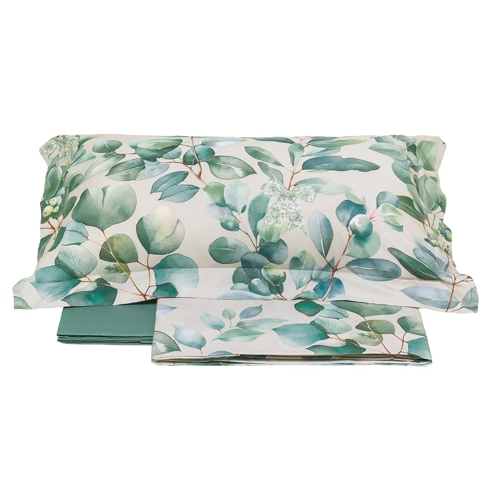 Completo Lenzuola Matrimoniale Tessitura Randi Laurel – Percalle 200 TC – Stampa Digitale