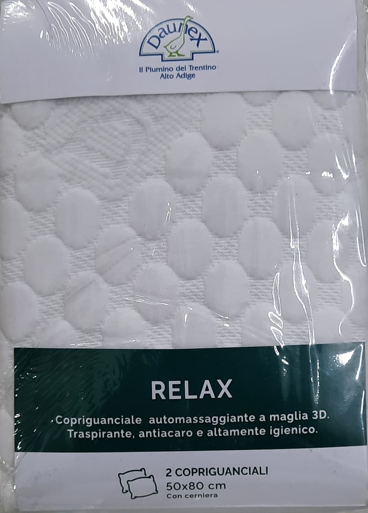Coppia Copriguanciale Daunex Relax 50x80 cm