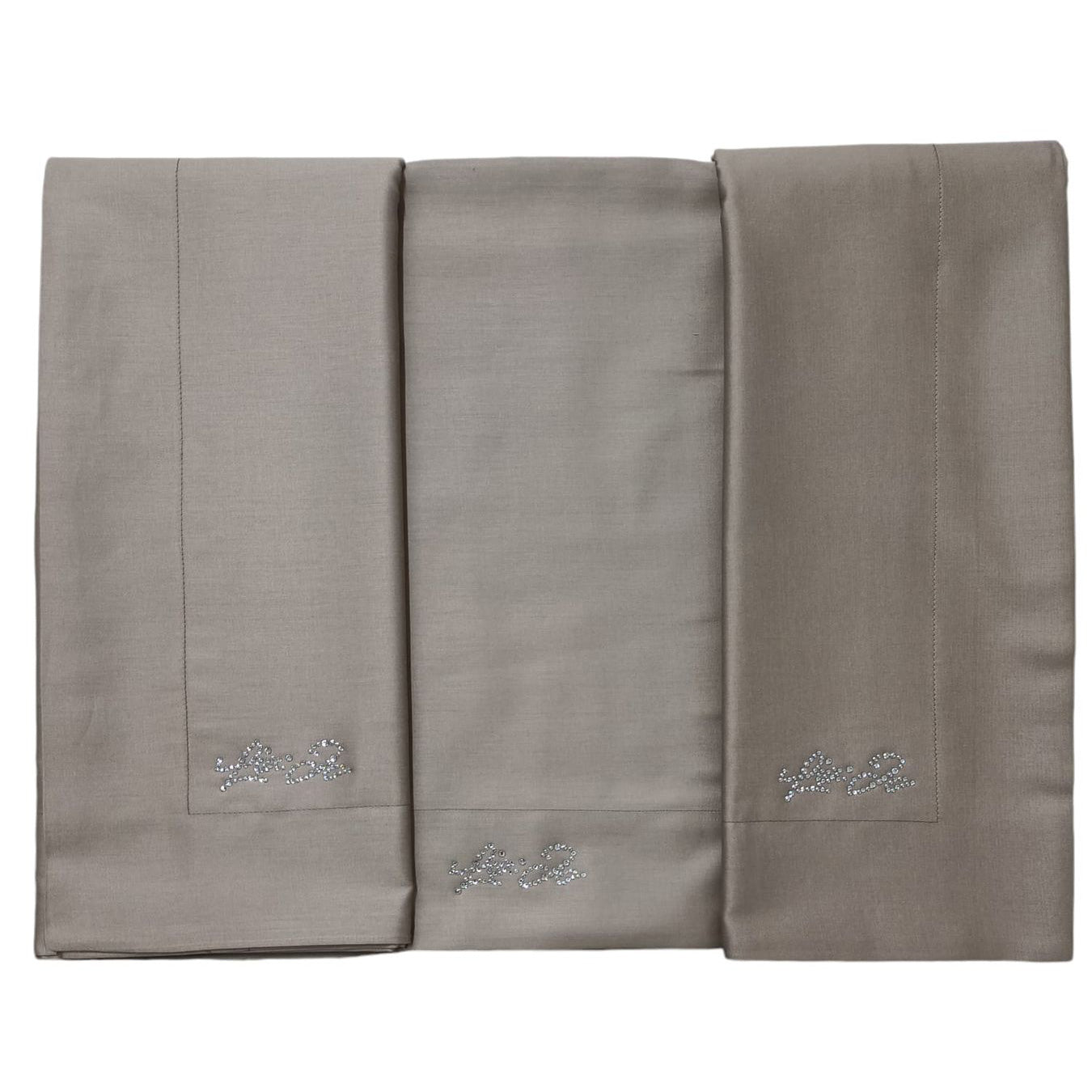 Completo Lenzuola Liu Jo Basico Matrimoniale 100% Raso di Cotone