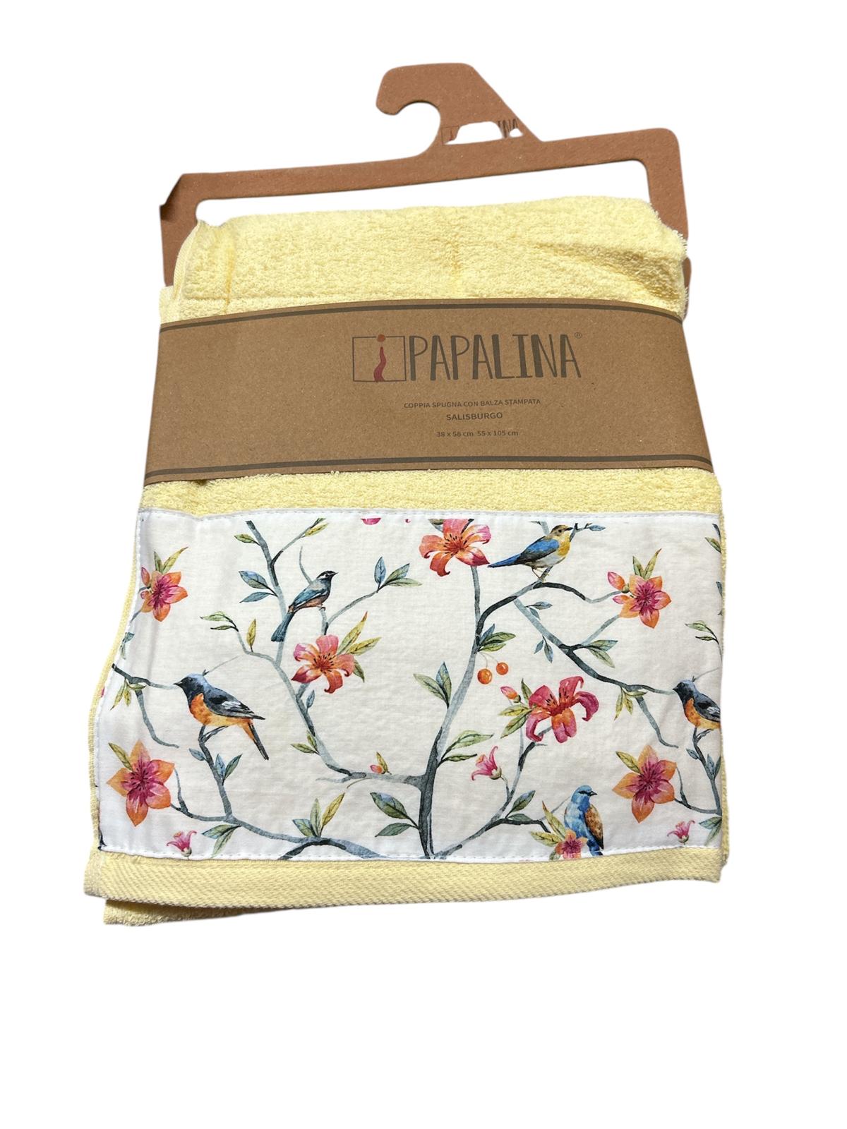 Set Asciugamani 1+1 Papalina Salisburgo  Spugna di Cotone