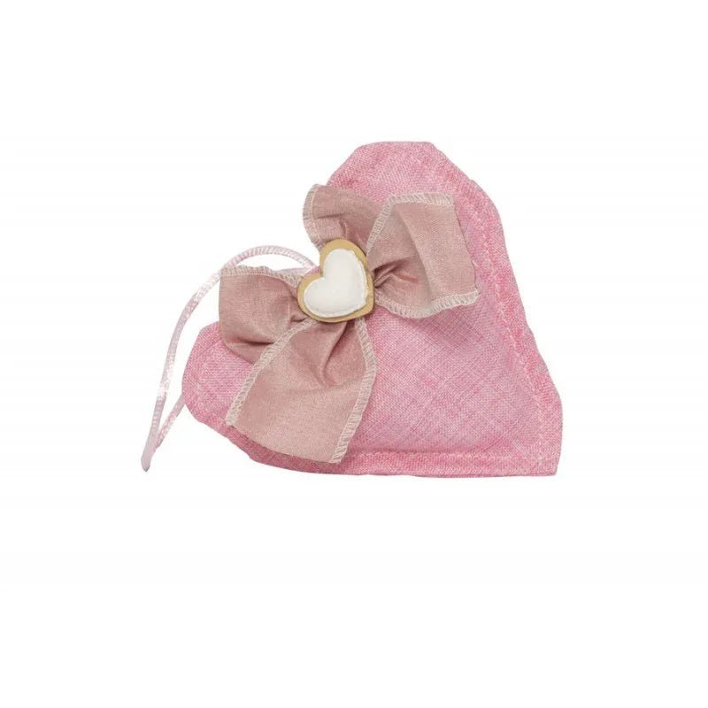10 Pezzi Sacchetto Nascita Bimba Cuscino cuore con fiocco Cotone Harmony - The King Luxury