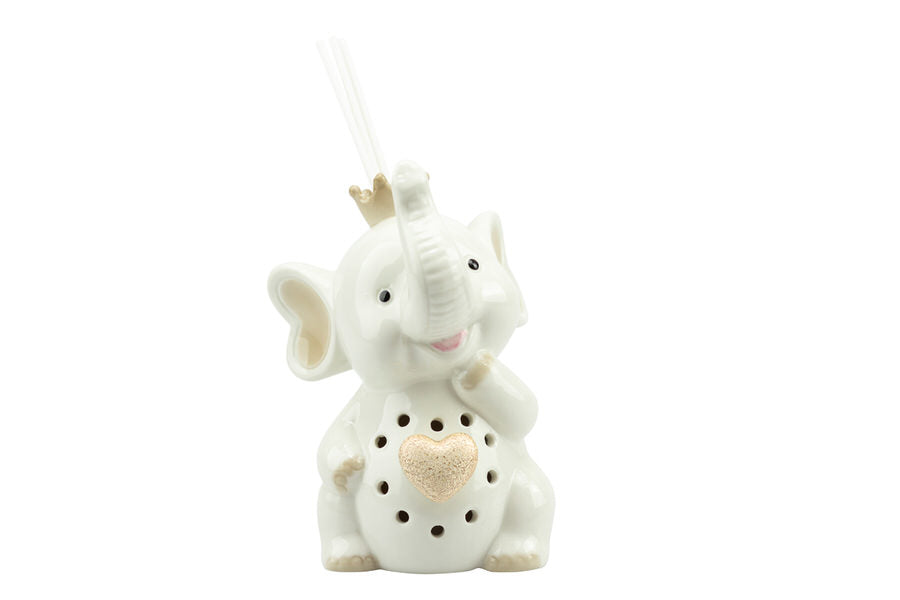 Elefante Harmony Profumatore elefante grande con led Porcellana
