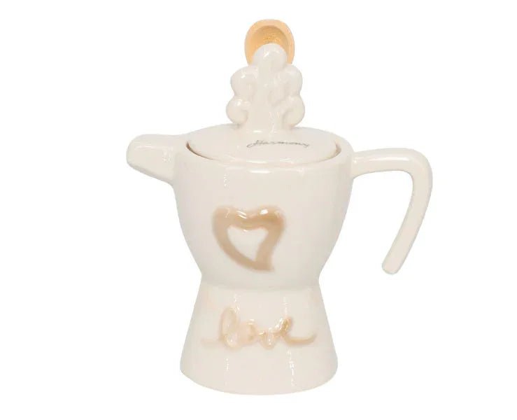 2 Pezzi Matrimonio Harmony Zuccheriera a caffettiera love Porcellana - The King Luxury