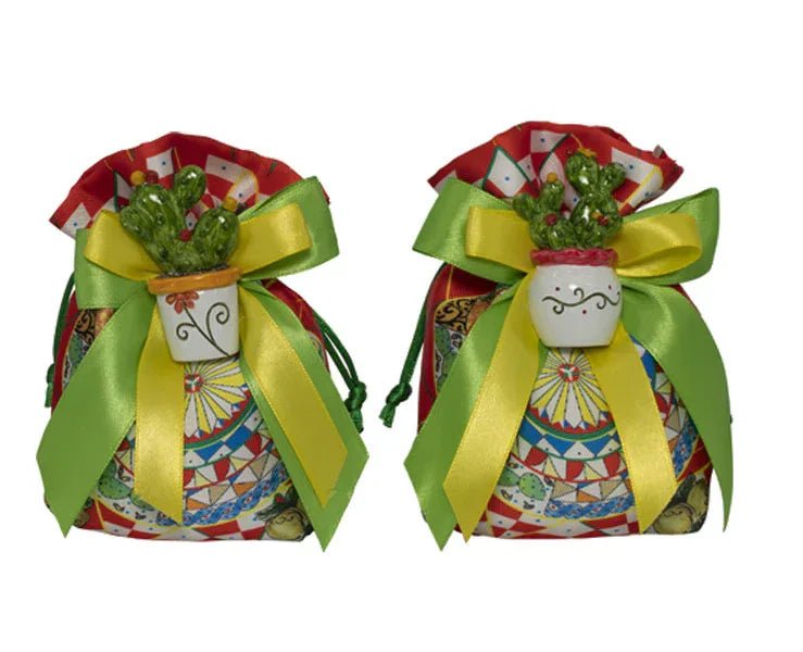 5 Pezzi Sacchetto Matrimonio Harmony maioliche con magnete piantine Resina - The King Luxury