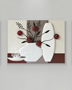 Quadro Bottega degli artisti Vaso e fiori  Mdf