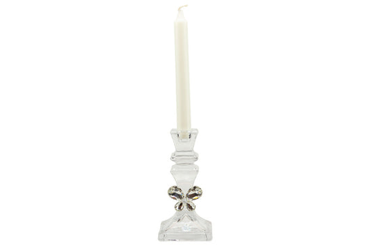 Porta candela singolo con farfalla cristallo con candela Matrimonio