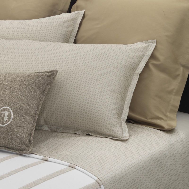 Completo Lenzuola Trussardi Micro Circles Matrimoniale Raso di Cotone