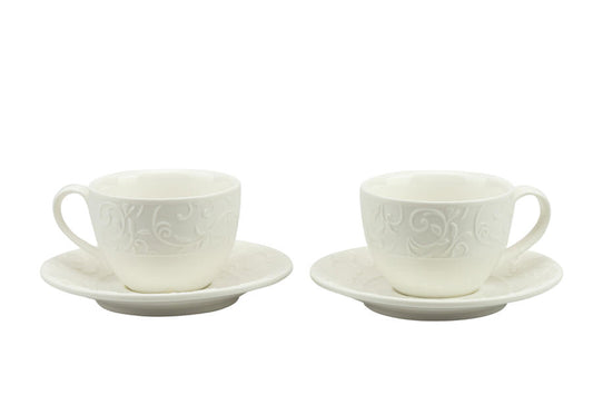 Matrimonio Harmony Set 2 tazzine da caffè con piattino porcellana