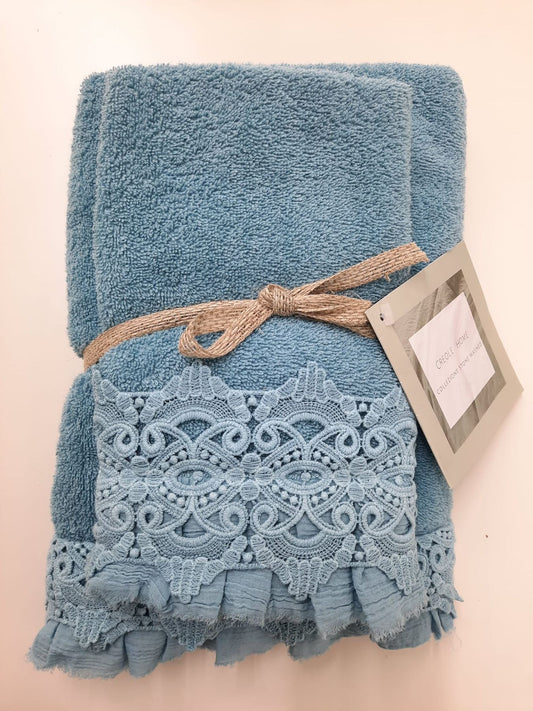 Set Asciugamani Creole Firenze Clara  Spugna di Cotone