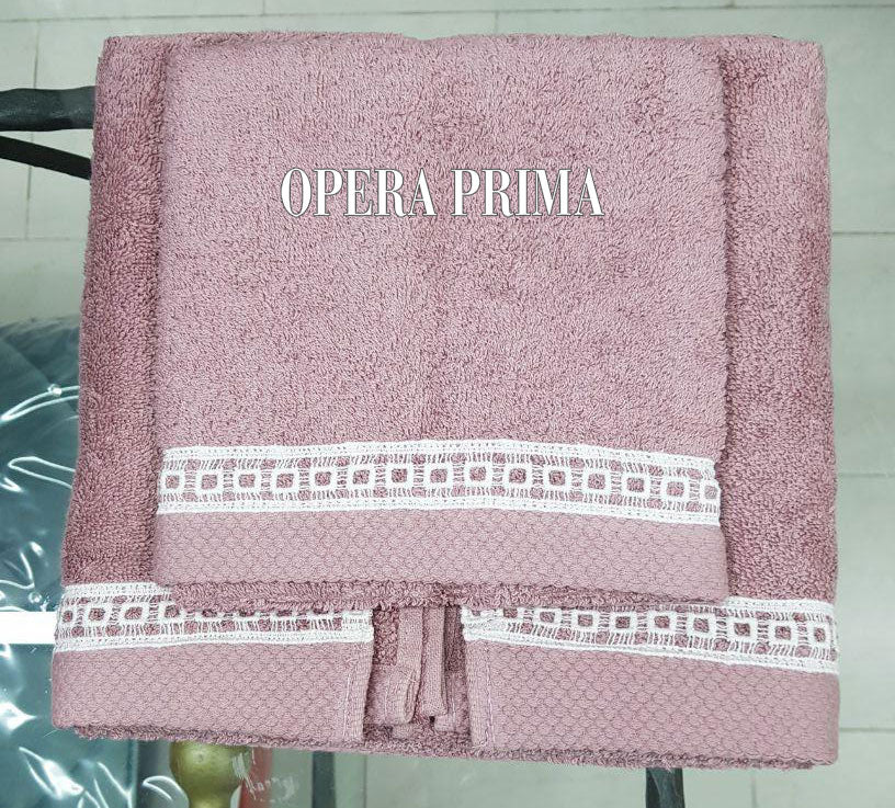 Set Asciugamani Opera Prima Marte  Spugna di Cotone