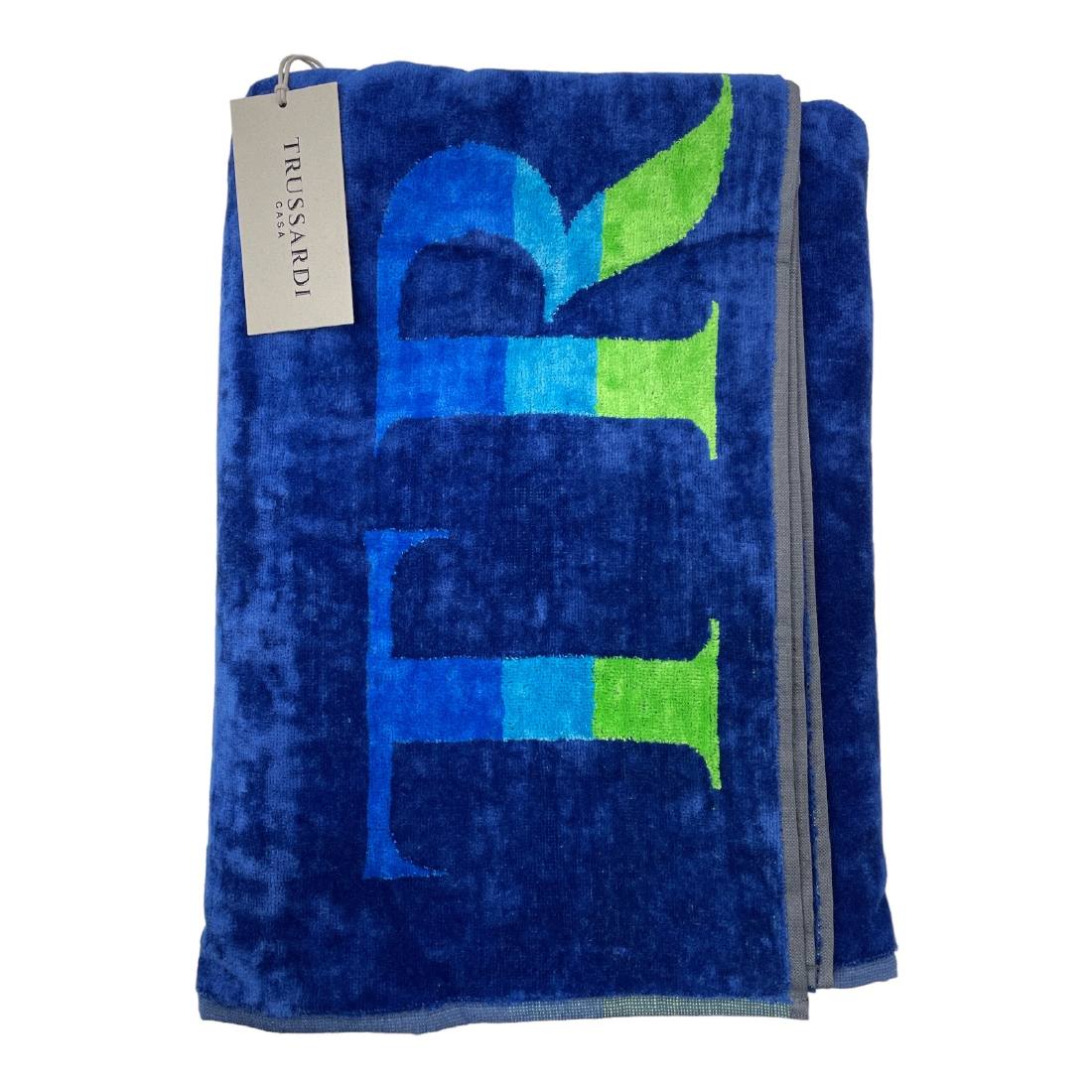 Telo mare Trussardi Rows Beach Spugna di Cotone