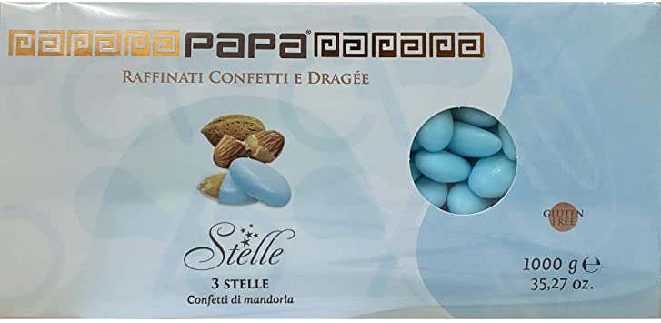 Confetti Papa Mandorla Celeste
