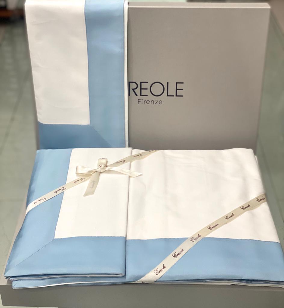Completo Lenzuola Creole Firenze Matrimoniale Balza Raso Cotone