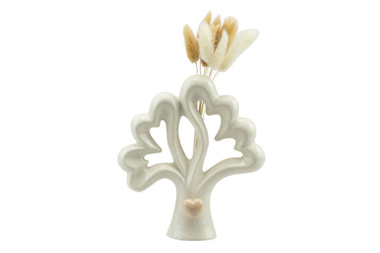 Matrimonio Harmony Profumatore albero bianco con cuore tortora  Porcellana