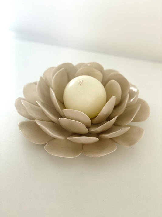 Fiore porta candela Schonherr Mwed  Porcellana