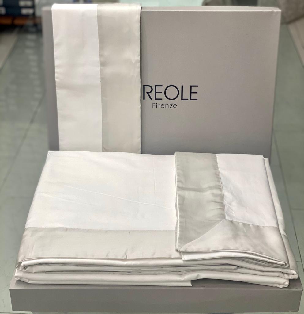 Completo Lenzuola Creole Firenze Matrimoniale Balza Raso Cotone