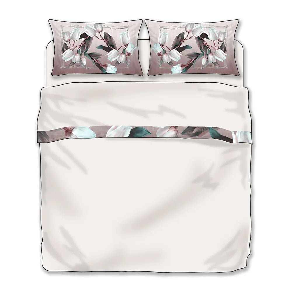 Completo Lenzuola Matrimoniale Tessitura Randi Bronze Cotone - The King Luxury