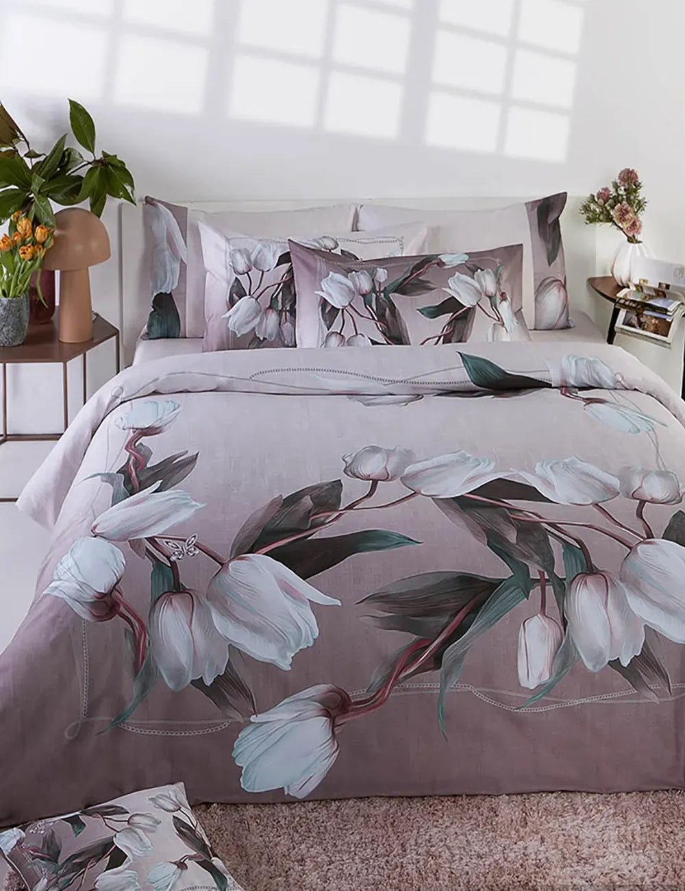 Completo Lenzuola Matrimoniale Tessitura Randi Bronze Cotone - The King Luxury